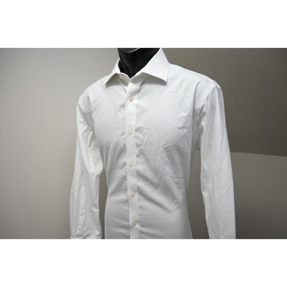 T.M. Lewin Dress Shirt Slim White Mens Sz Large Size 16-33 - Picture 1 of 7